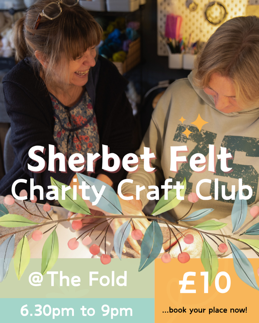 Wednesday 14th January - CHARITY CRAFT CLUB - 6.30pm to 9pm