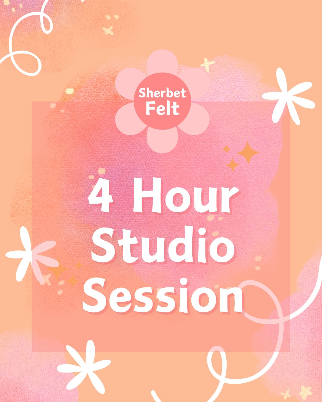 Saturday 27th June - 4 HOUR STUDIO SESSION- 10am to 2.30pm