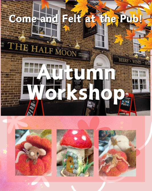 Mon 15th September - HALF MOON PUB - Autumn needle felting - 12 to 3pm