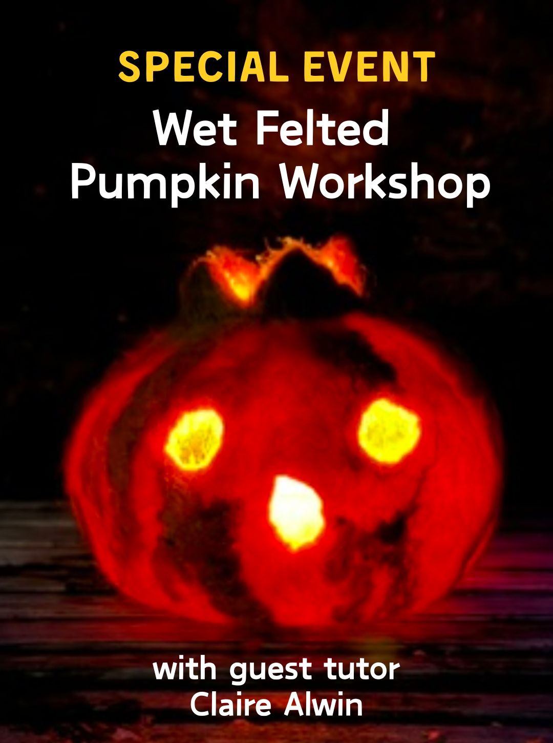 Wednesday 28th October - 3 HOUR WET FELTING WORKSHOP Guest tutor - 6.30pm to 9.30pm